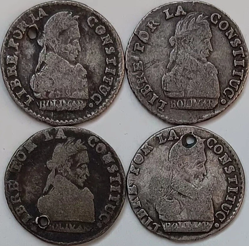 Bolivia Silver Coin Lot: 1830, 1856, 1857 1/2 Sol, 1854, 1855, 1861 etc 1 Soles - Image 3 of 4
