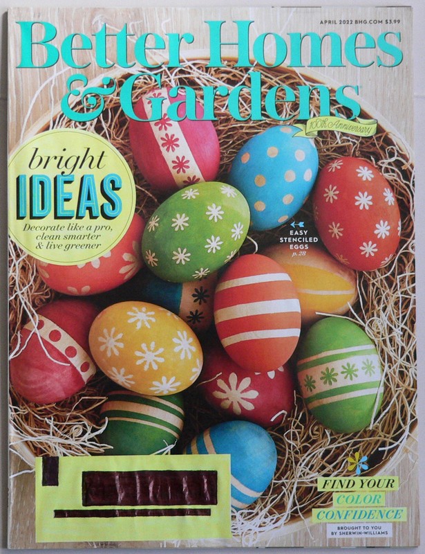 magazine Better Homes and Gardens April, 2022 100th anniversary volume 100 no. 4
