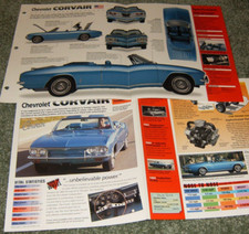 1966 Chevy Corvair Convertible Spec Info Original Poster Brochure Ad 60-69