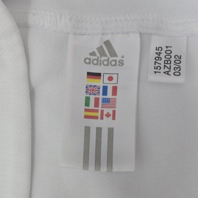 Ryun Adidas Short Sleeve Preformance T-Shirt Vneck Activewear White