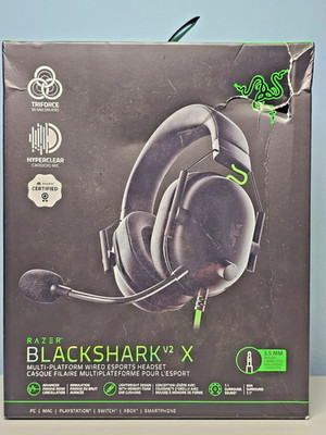 Razer BlackShark V2 X Multi-Platform Wired Esports Headset -New! Sealed!