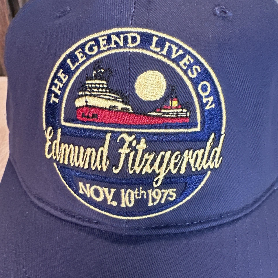 Edmund Fitzgerald Hat Dad Cap Freight Ship Lake Superior Blue Great Lakes - Image 2 of 4