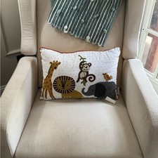 Safari-Themed Decorative Throw Pillow   14" x 20" Nursery India