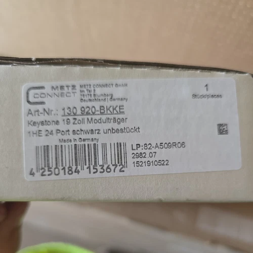 BTR NETCOM 130920-BK-E Patch Panel Accessory