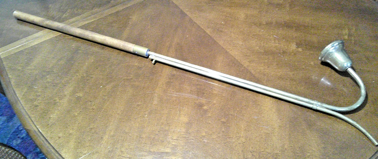 Vintage 40" Brass Candle Lighter/Snuffer Wood Handle | Church-Wedding-Event