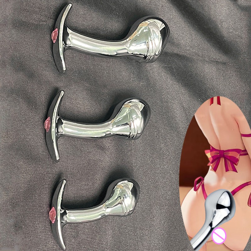 Metal Steel G-spot Anal Butt Plug Prostate Massager Probe Sex Toys for Men  Women
