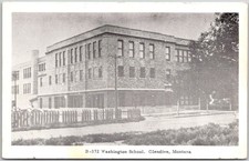 Postcard Washington School; Glendive, Montana; LIFTT Ks