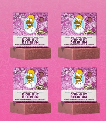 Dr. Squatch: The Simpsons D oh-Nut Delirium Natural Exfoliating Soap (4-Pack)