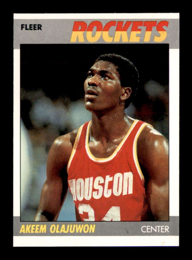 1987 Fleer #80 Hakeem Olajuwon   NM+ X3554825