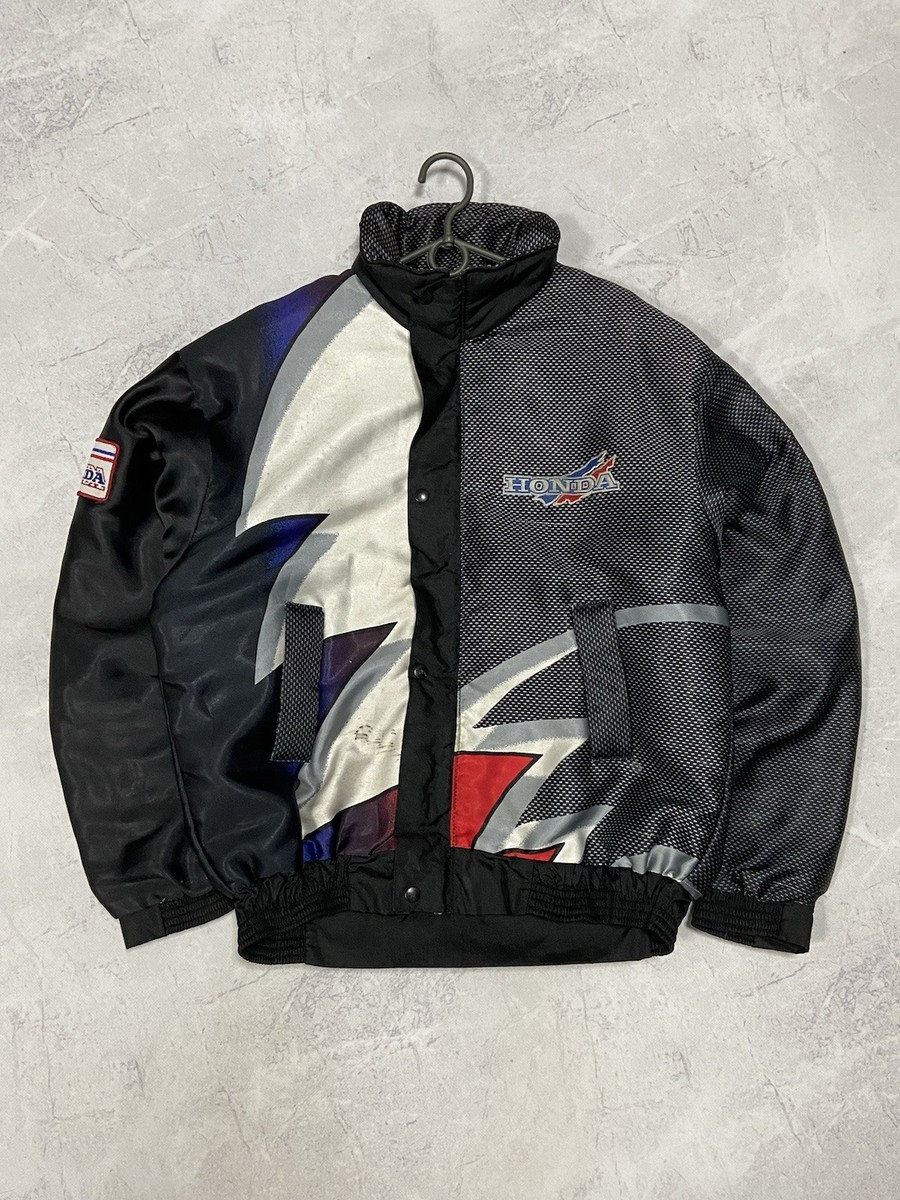 Honda Racing Team Big Logo Zip Jacket Vintage Print | eBay