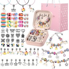 Charm Bracelet Making Kit, Jewelry Making Kit Craft Gift for Girls 5 6 7 8-12...