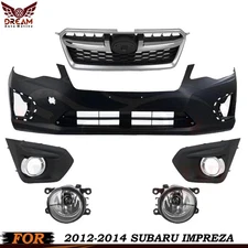 Front Bumper Cover Fascia & Grille Assembly Kit For 2012-2014 Subaru Impreza