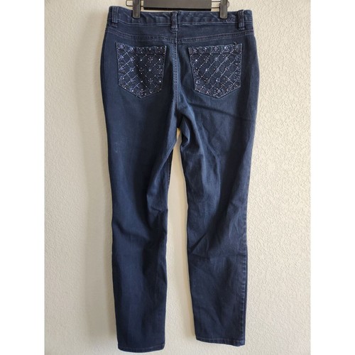 Code Bleu Womens Sz 8 Aimee Skinny Blue Jeans Dark Wash - Picture 4 of 4