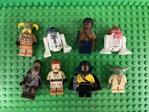 LEGO Star Wars Minifigure Lot Obi-Wan Yoda Chewbacca Lando Calrissian Finn R2-D2