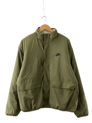 NIKE Reversible Fleece Jacket XL Nylon GRN DQ4885 222