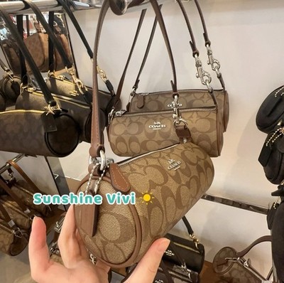 NWT Coach CP475 Nolita Barrel Bag In Signature Canvas In Khaki