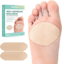 Welnove Moleskin Adhesive Pads for Feet, Blister Bandages for Feet, Sector-Shape