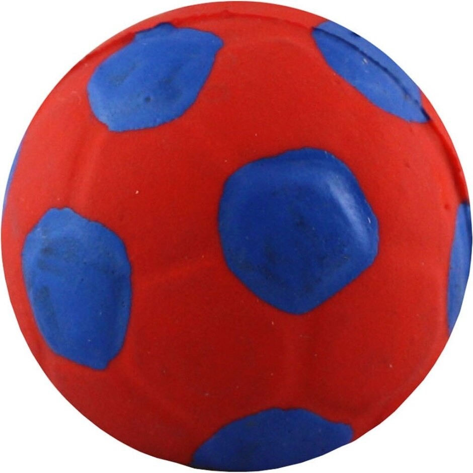 Ethical Pet Spot Soccer Ball 2in  Colorful Latex Squeaker Dog Toy - Pack of 3