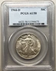 1944-D Walking Liberty Half Dollar PCGS AU58 Nice Surfaces and Luster