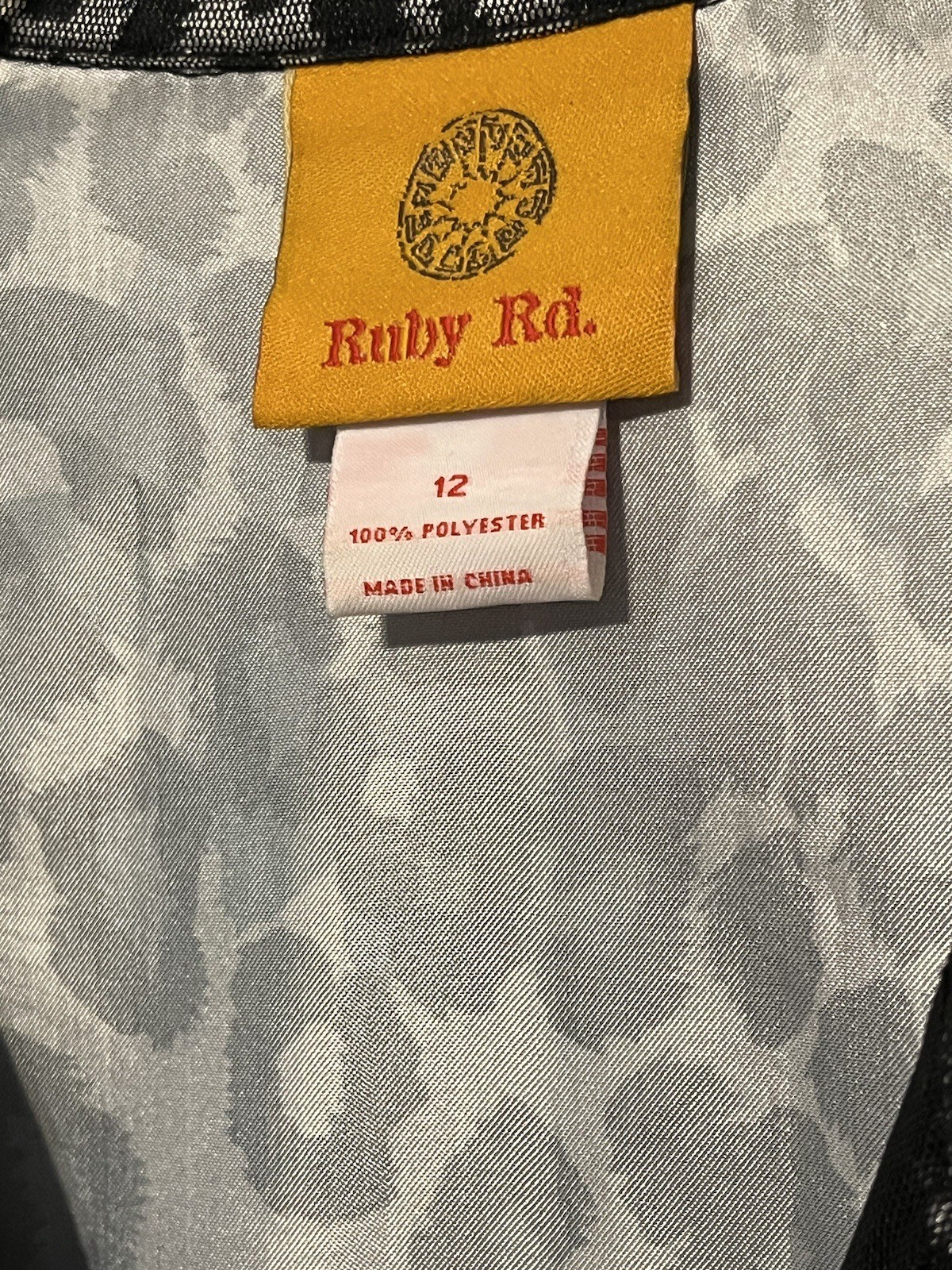 Ruby Rd Black / Gray Leopard Trench Jacket W/belt… - image 4