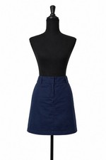 Vineyard Vines Womens Chino Mini Skirt Size 4 Navy Blue A Line Preppy Cotton