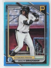 2024 Bowman Draft #BDC-124 Bralyn Brazoban Chrome Sky Blue Refractor