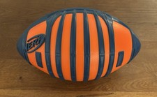 NERF Sports Weather Blitz Football Orange & Blue Rubber Grip 2012 Hasbro 9