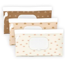 Baby Wipe Holder,Wipe Dispenser, 3-Pack Portable Refillable neutral
