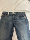 Vintage Baby Phat Capri Pants Zippered Legs Distressed Red Cat Size 9