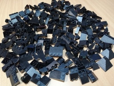 LEGO Großes Konvolut Dachsteine & Inverse 230 Stück schwarz / Schrägsteine