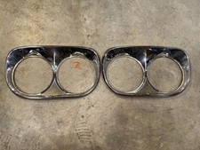 1959 Ford Truck Chrome Headlight Bezels Pair Original Fomoco