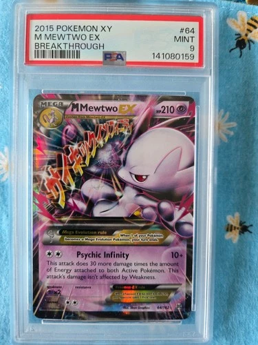 💥🔥M Mewtwo EX 64/162 Breakthrough PSA 9💥🔥