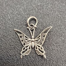 925 NEW Sterling Silver Pendant- Butterfly 14mm Length 16mm Width FREE Shipping