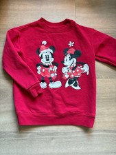 Disney Red Kids Mickey  Minnie Holiday Sweatshirt
