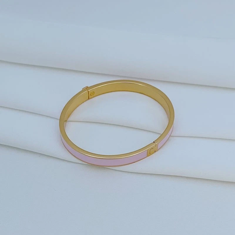 ¡Nuevo! Pulsera Tory Dama Color Rosa Doble T Logo Clásica Simple Elegante Foto 3 de 3