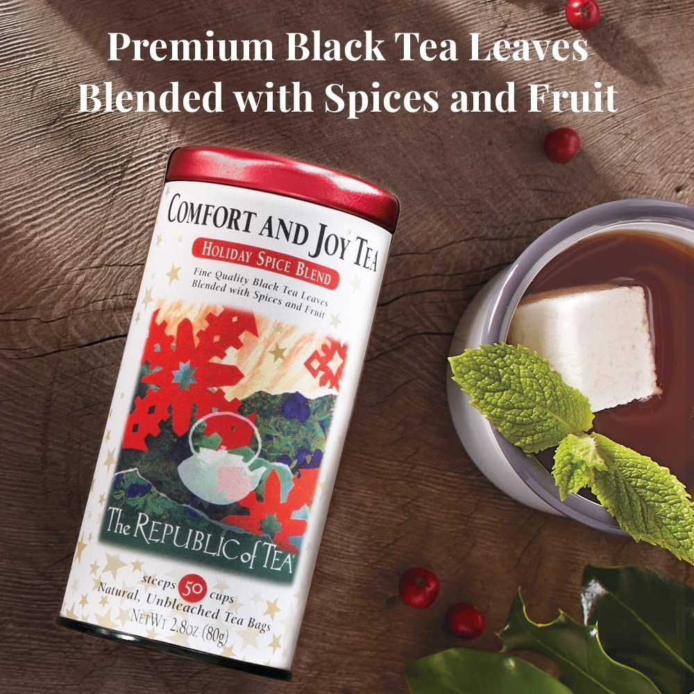 The Republic of Tea – Comfort and Joy Tea, Holiday Spice Blend, 50 Tea Bags