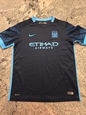 🏴󠁧󠁢󠁥󠁮󠁧󠁿 Y2K Manchester City 2015-2016 Away Soccer Jersey Etihad Yxl L67
