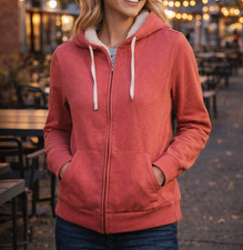 Hollister Zip Up Hooded Sweater Size L
