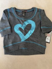 NWT Little Girls Sequined Cropped Sweatshirt Size 4
