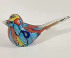 Millefiori Bird Paperweight Murano 7 Inches Long Vintage