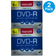 Maxell maxdata DVD-R 4.7GB 120 min 16x Speed Single-Sided Blank Discs 5 PK