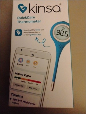 KINSA Quick Care Thermometer Smart Digital Bluetooth KSA-120 Free App
