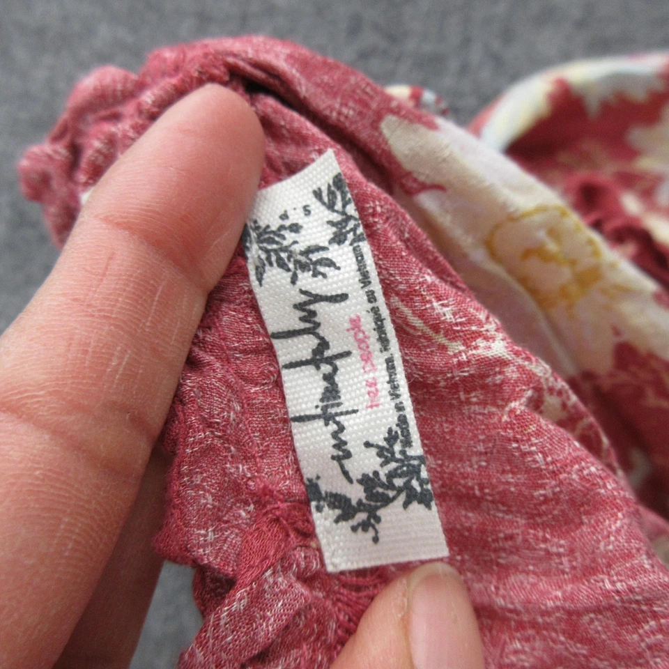 Vestido Monzón Niñas 5-6 Años Rojo Floral Volantes Dobladillo Sin Mangas Solero Boho Foto 4 de 4