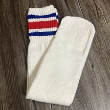 1pr Vintage Over The Calf Tube Socks. See Last Pic For Small Spot