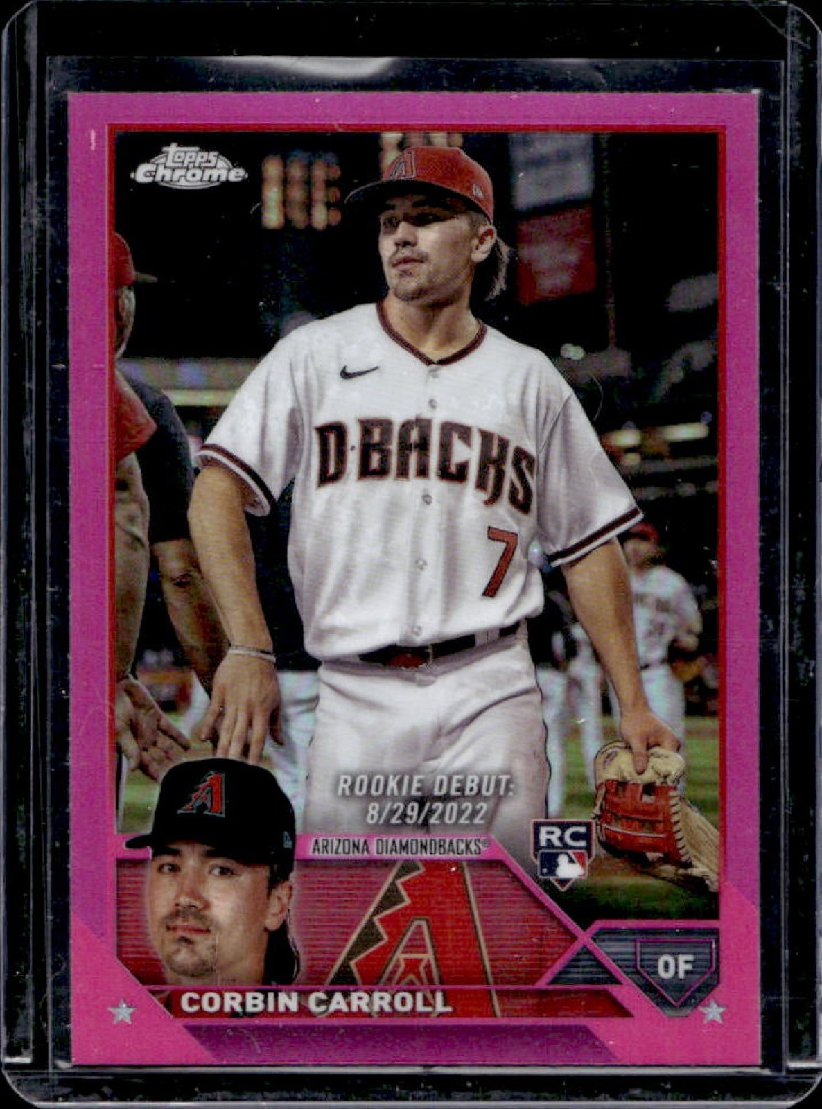 2023 Topps Chrome Update Corbin Carroll RC Pink Refractor #USC220 Diamondbacks