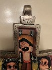 Hand Painted Metal Crucifix Cross Pendant Set Religious Art Multicolor — photo 4