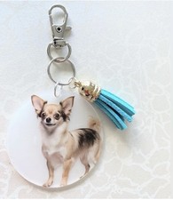 Hand Crafted Chihuahua Dog Keychain Or Purse Charm