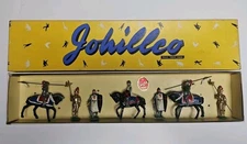 VTG Johillco Knights And Crusaders Cavalry Foot Soldiers In Box Cast Metal Lead