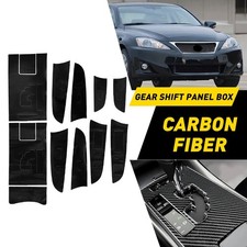 Fit LEXUS IS250 IS300 IS350 06-12 Gear Shift Panel Box Cover Carbon Fiber 3D EPM