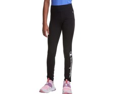 Champion Script Legging Girls Active Pants Size S, Color: Black